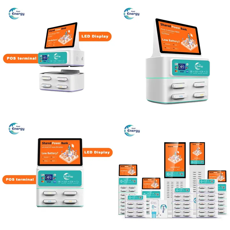 Portable Power Station - POS-Terminal Kartenverkaufsautomat Geteilte Powerbank-Station Handy-Ladestation Tragbares