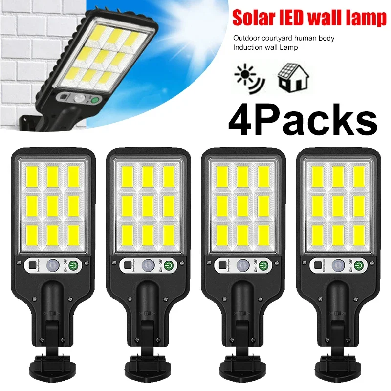 Solar Lamp - Leistungsstarke LED-Solar-Außenwandleuchte Wiederaufladbare Induktions-Solargartenleuchte für Terrasse,